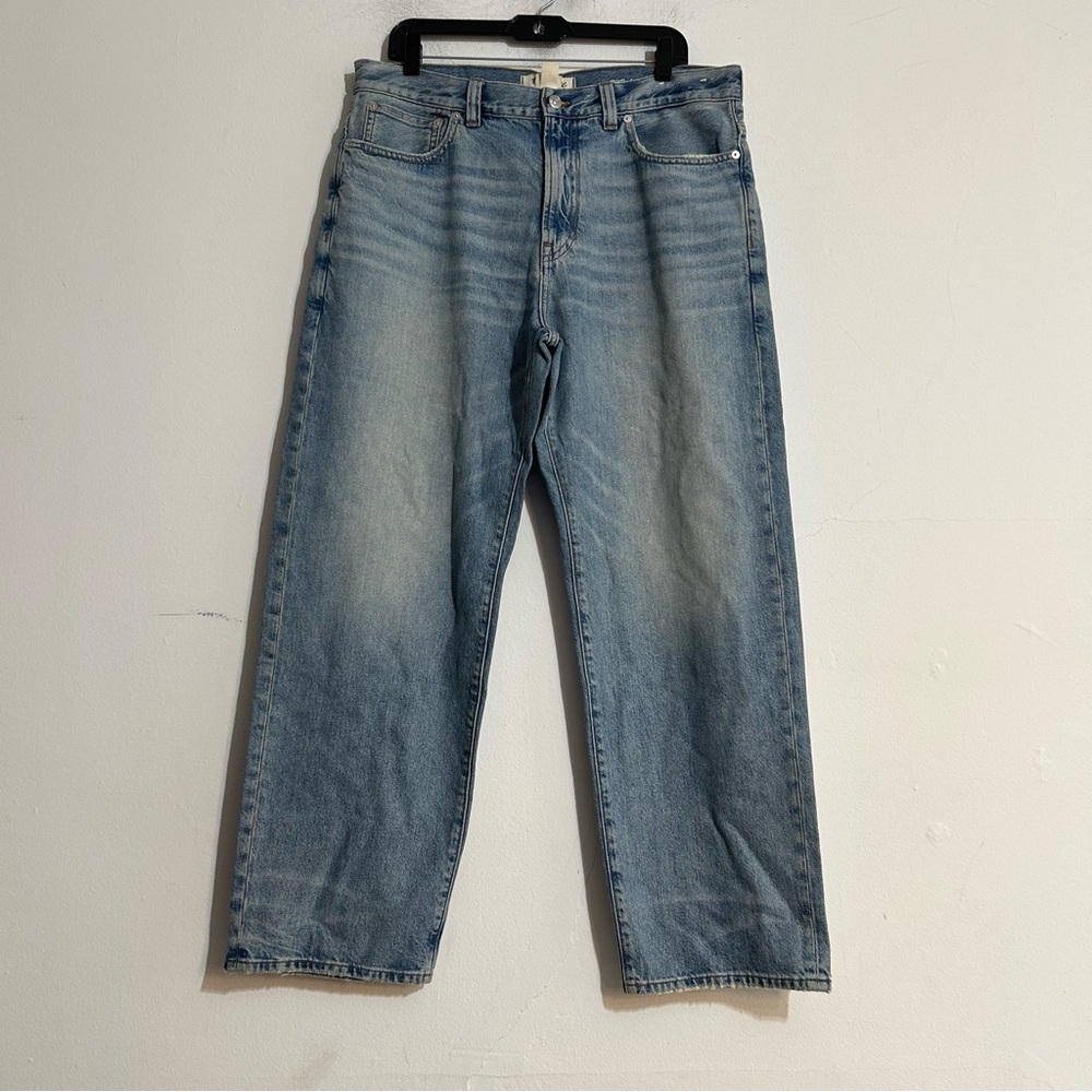 Madewell The 1991 Loose Straight Leg Jeans Peyton Wash Size 34